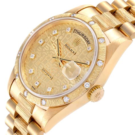 rolex day-date president yellow gold watch|Rolex presidential day date 36mm.